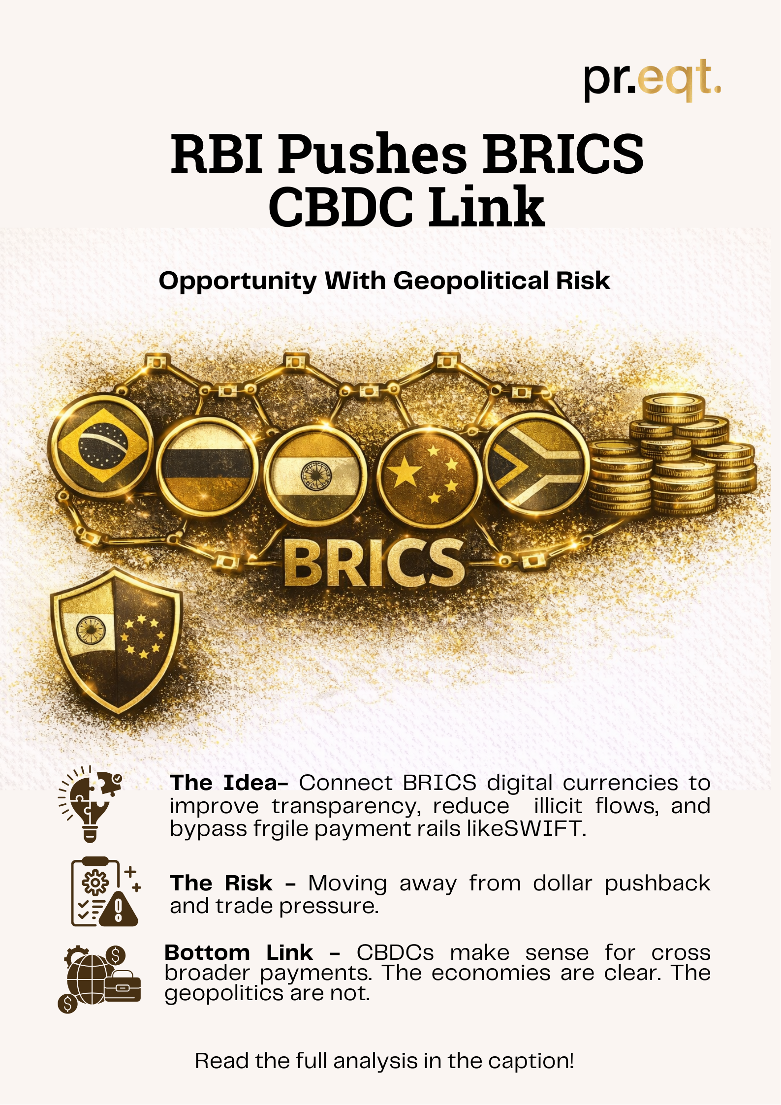 RBI Pushes BRICS CBDC Link: Opportunity With Geopolitical Risks - media 1